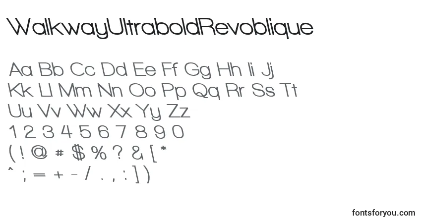 Fuente WalkwayUltraboldRevoblique - alfabeto, números, caracteres especiales