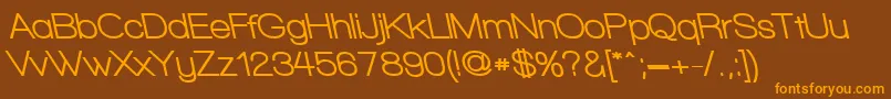 WalkwayUltraboldRevoblique Font – Orange Fonts on Brown Background