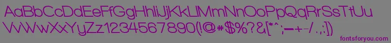 Шрифт WalkwayUltraboldRevoblique – фиолетовые шрифты на сером фоне
