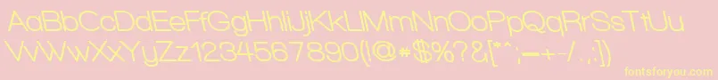 WalkwayUltraboldRevoblique Font – Yellow Fonts on Pink Background