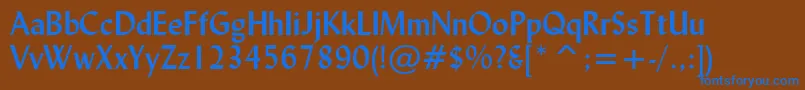 LydianBoldBt Font – Blue Fonts on Brown Background