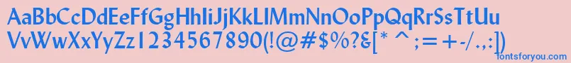 Шрифт LydianBoldBt – синие шрифты на розовом фоне
