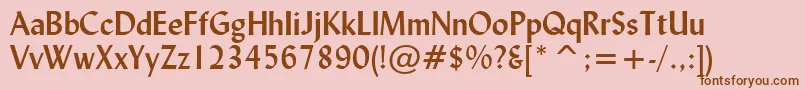 Шрифт LydianBoldBt – коричневые шрифты на розовом фоне