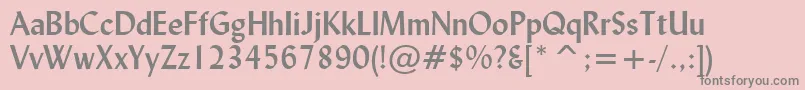 LydianBoldBt-fontti – harmaat kirjasimet vaaleanpunaisella taustalla
