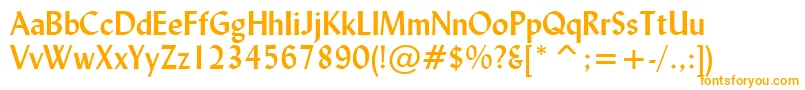 LydianBoldBt-fontti – oranssit fontit valkoisella taustalla