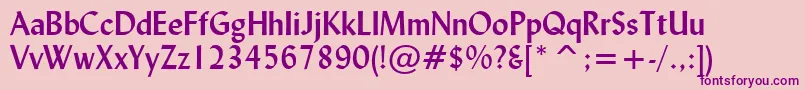 Шрифт LydianBoldBt – фиолетовые шрифты на розовом фоне