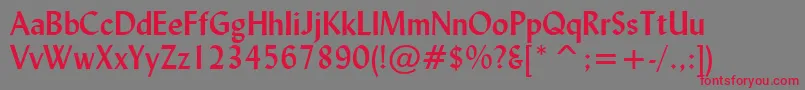 LydianBoldBt Font – Red Fonts on Gray Background