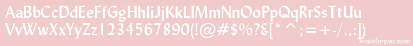 フォントLydianBoldBt – ピンクの背景に白い文字