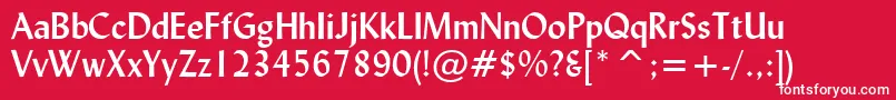 LydianBoldBt Font – White Fonts on Red Background