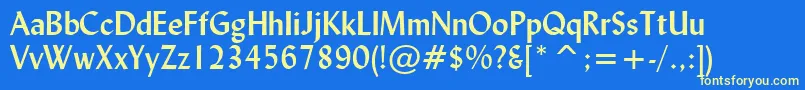 LydianBoldBt Font – Yellow Fonts on Blue Background
