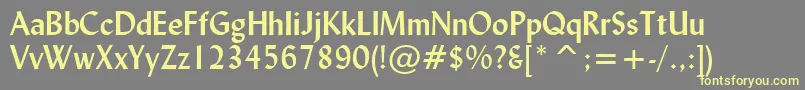 LydianBoldBt Font – Yellow Fonts on Gray Background