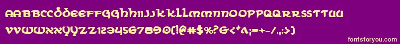 ErinGoBraghBold Font – Yellow Fonts on Purple Background