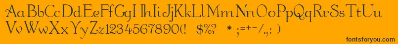 Walters Font – Black Fonts on Orange Background