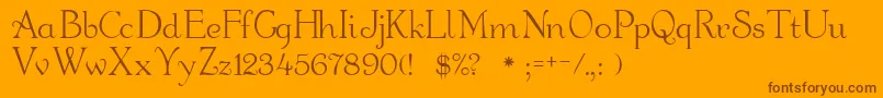 Walters Font – Brown Fonts on Orange Background