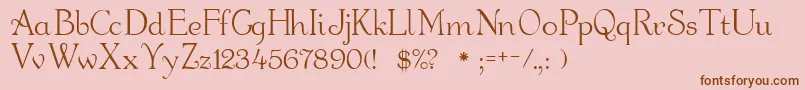 Walters Font – Brown Fonts on Pink Background