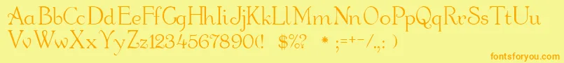 Walters Font – Orange Fonts on Yellow Background