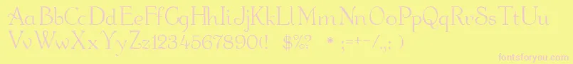 Walters Font – Pink Fonts on Yellow Background
