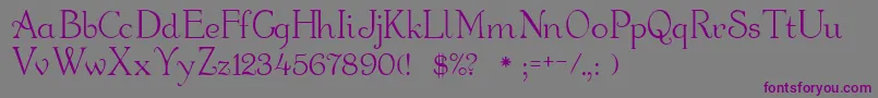 Walters Font – Purple Fonts on Gray Background