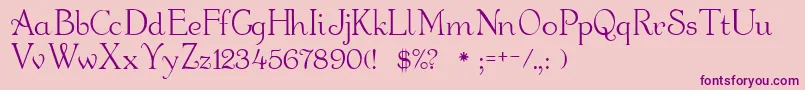 Walters Font – Purple Fonts on Pink Background