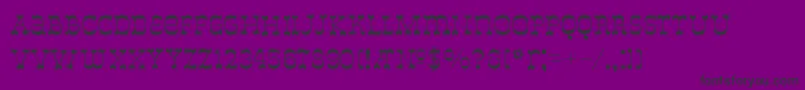 Delouisville-fontti – mustat fontit violetilla taustalla