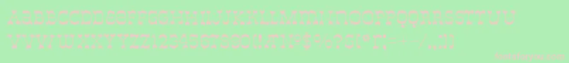 Delouisville Font – Pink Fonts on Green Background