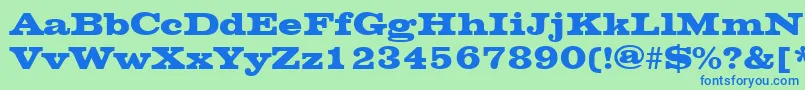 ChesterfieldRegular Font – Blue Fonts on Green Background
