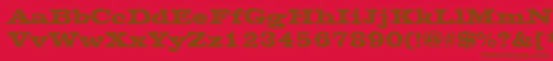 Police ChesterfieldRegular – polices brunes sur fond rouge