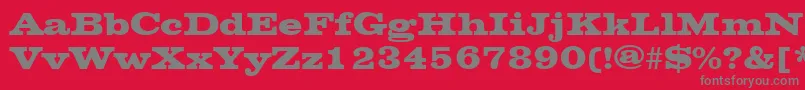 ChesterfieldRegular Font – Gray Fonts on Red Background
