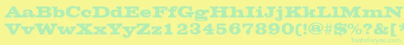 ChesterfieldRegular Font – Green Fonts on Yellow Background