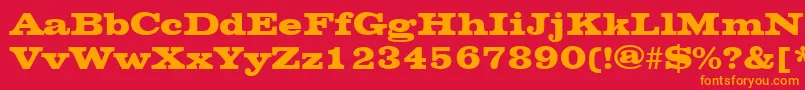 ChesterfieldRegular Font – Orange Fonts on Red Background