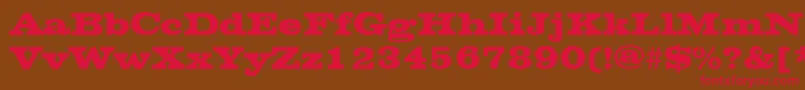 ChesterfieldRegular Font – Red Fonts on Brown Background