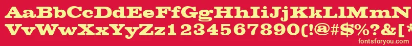 ChesterfieldRegular Font – Yellow Fonts on Red Background