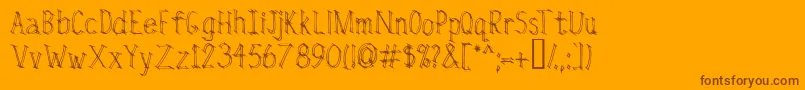 Weitere Informationen zur Rivalry-Schriftart Rivalry-Schriftart – Braune Schriften auf orangefarbenem Hintergrund
