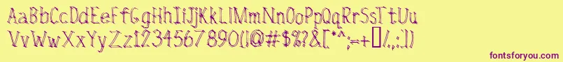 Weitere Informationen zur Rivalry-Schriftart Rivalry-Schriftart – Violette Schriften auf gelbem Hintergrund
