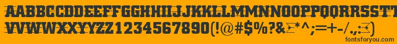 Cityno4 Font – Black Fonts on Orange Background