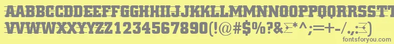 Cityno4-Schriftart – Graue Schriften auf gelbem Hintergrund