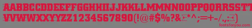 Cityno4 Font – Red Fonts on Gray Background