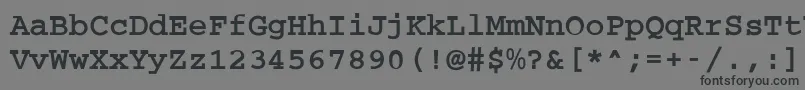 Шрифт MonoBoldBold – чёрные шрифты на сером фоне