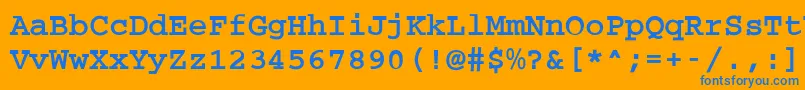 フォントMonoBoldBold – オレンジの背景に青い文字