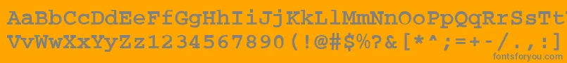 Шрифт MonoBoldBold – серые шрифты на оранжевом фоне