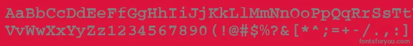 フォントMonoBoldBold – 赤い背景に灰色の文字