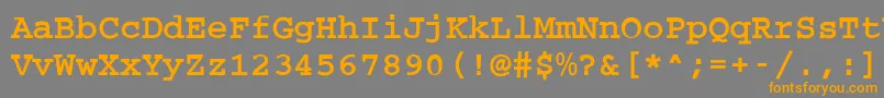 フォントMonoBoldBold – オレンジの文字は灰色の背景にあります。