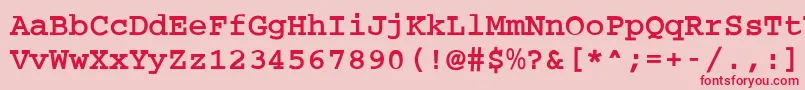 フォントMonoBoldBold – ピンクの背景に赤い文字