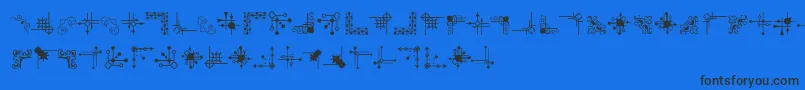 CornpopFour Font – Black Fonts on Blue Background