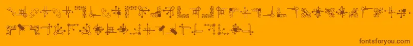 Lisätietoja CornpopFour-fontista CornpopFour-fontti – ruskeat fontit oranssilla taustalla