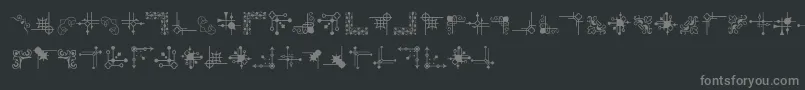 Шрифт CornpopFour – серые шрифты на чёрном фоне