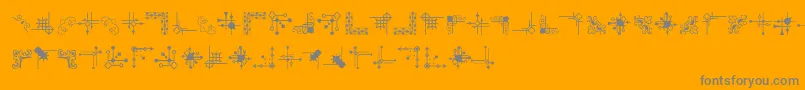 CornpopFour Font – Gray Fonts on Orange Background