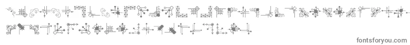 フォントCornpopFour – 灰色のフォント