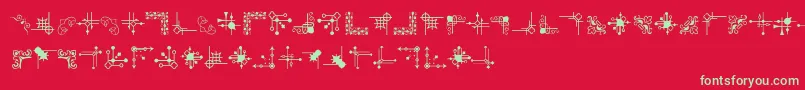 CornpopFour Font – Green Fonts on Red Background