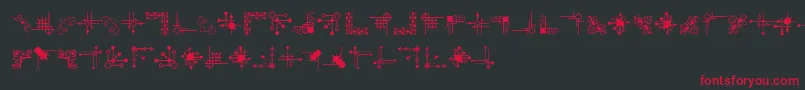 CornpopFour Font – Red Fonts on Black Background